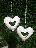 Pair of heart tealight holders